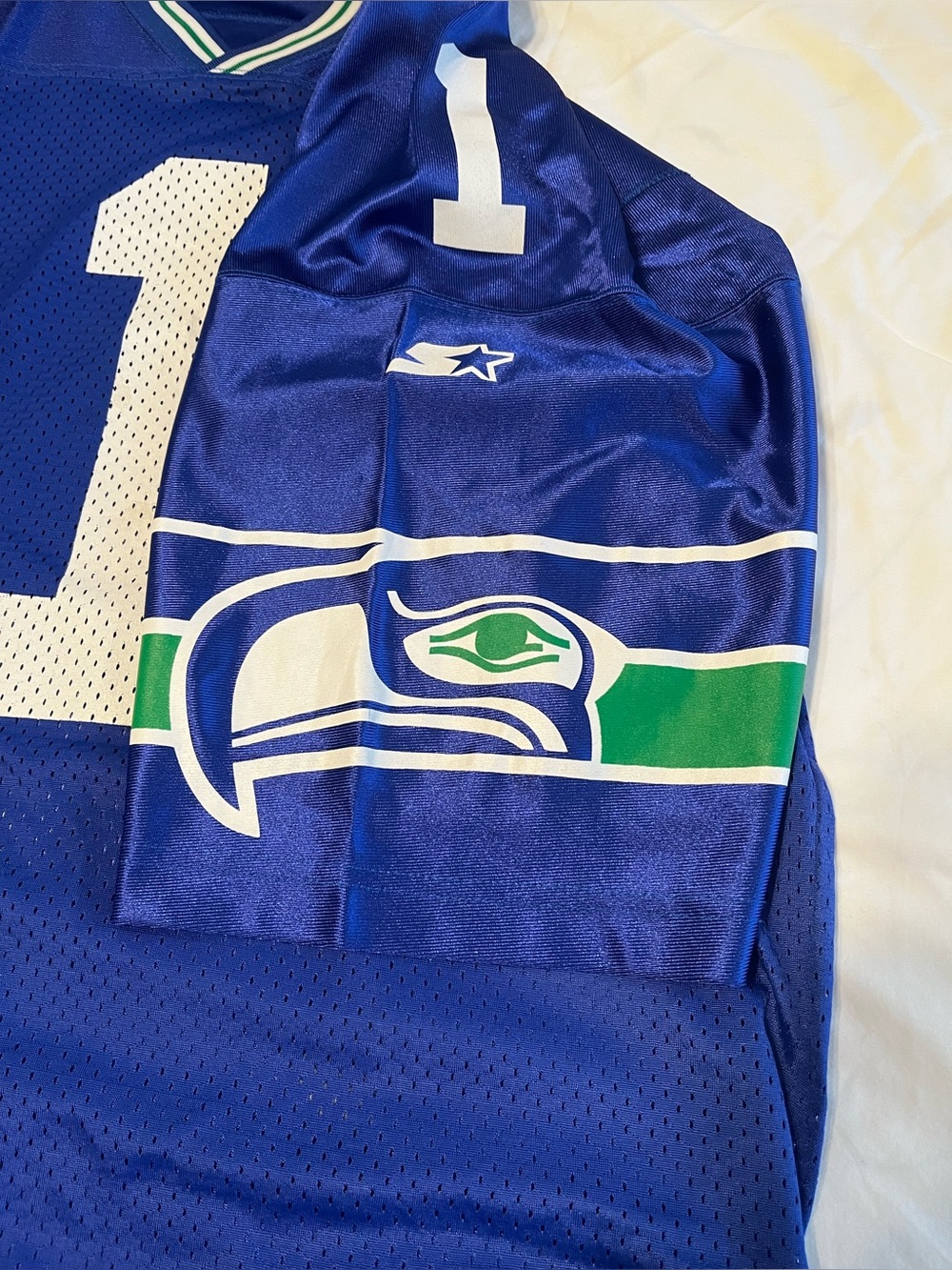 SEAHAWKS Vintage #1 Warren Moon Jersey - Authentic STARTER, Size L 48